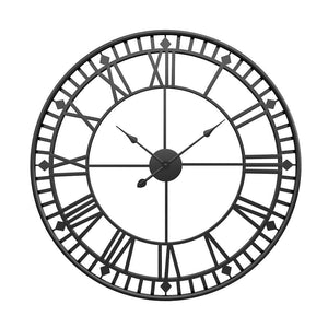 Empire Clock Black Frame Black Numbers / 80cm Clock Canvas