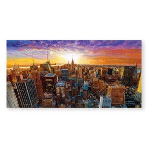 Empire State Views Oil Painting Oil Clock Canvas