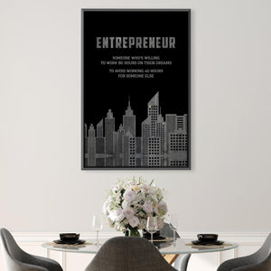 Entrepreneur Hustle Canvas Art Clock Canvas