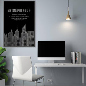 Entrepreneur Hustle Clock Canvas