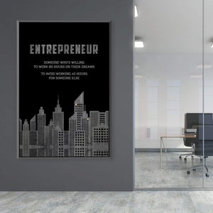 Entrepreneur Hustle Clock Canvas