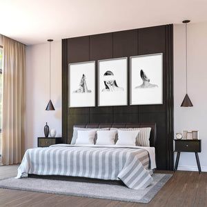 Erased Woman Canvas Art Clock Canvas