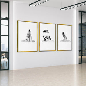 Erased Woman Canvas Art Clock Canvas