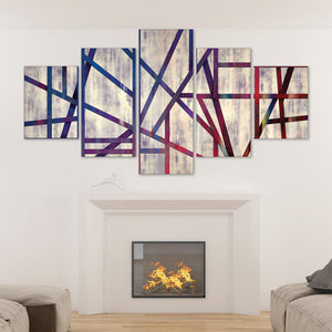 Eternal Divide Canvas - 5 Panel Art 5 Panel / Large / Standard Gallery Wrap Clock Canvas