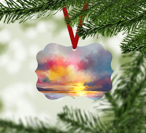 Euphoric Horizon Ornament Christmas Ornament Victorian 10.8 x 8cm Clock Canvas