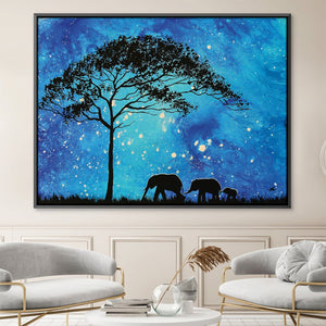 Evening Stroll Canvas Art 45 x 30cm / Unframed Canvas Print Clock Canvas
