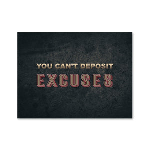 Excuses Canvas Art Clock Canvas