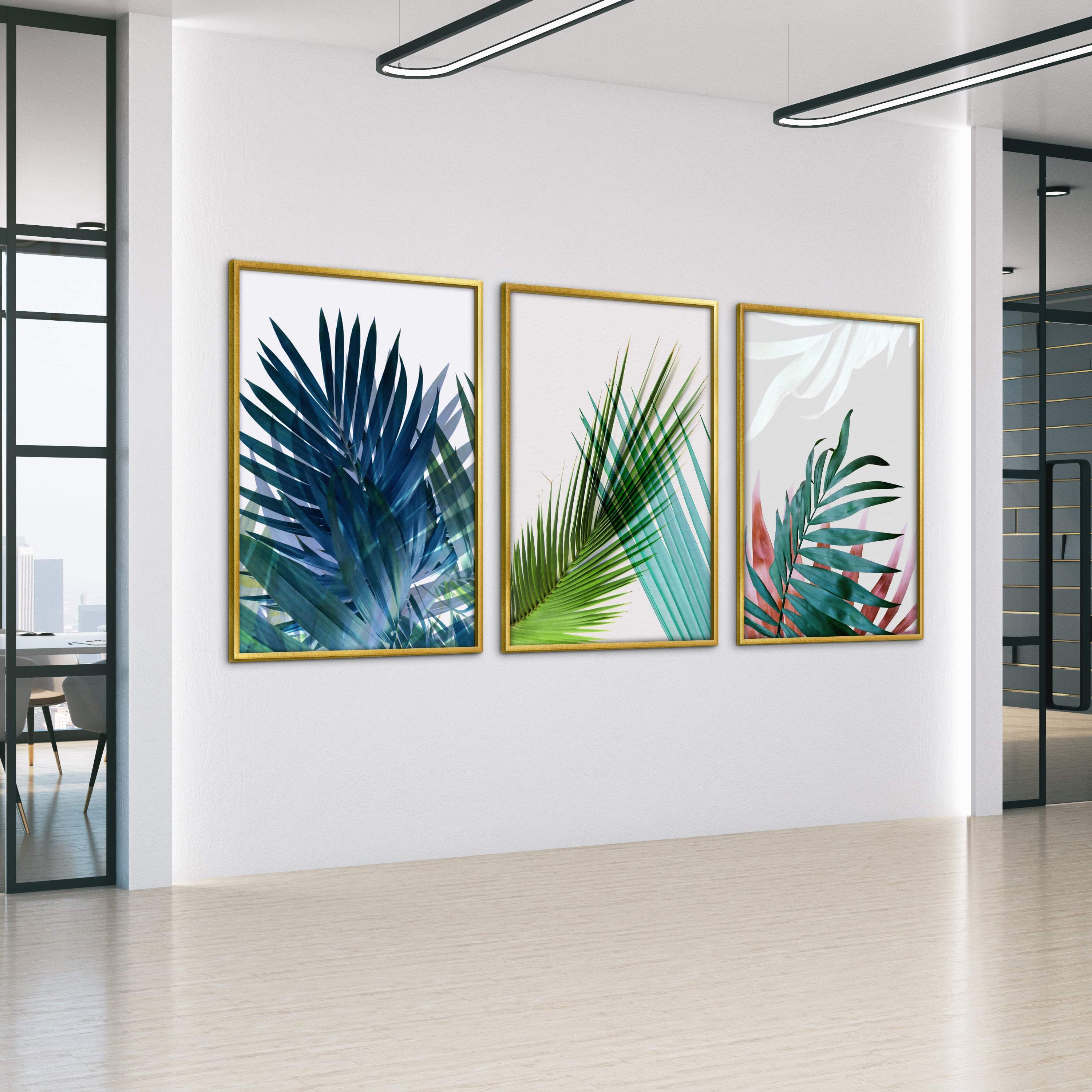 Exotic Leaves Canvas Art Clock Canvas