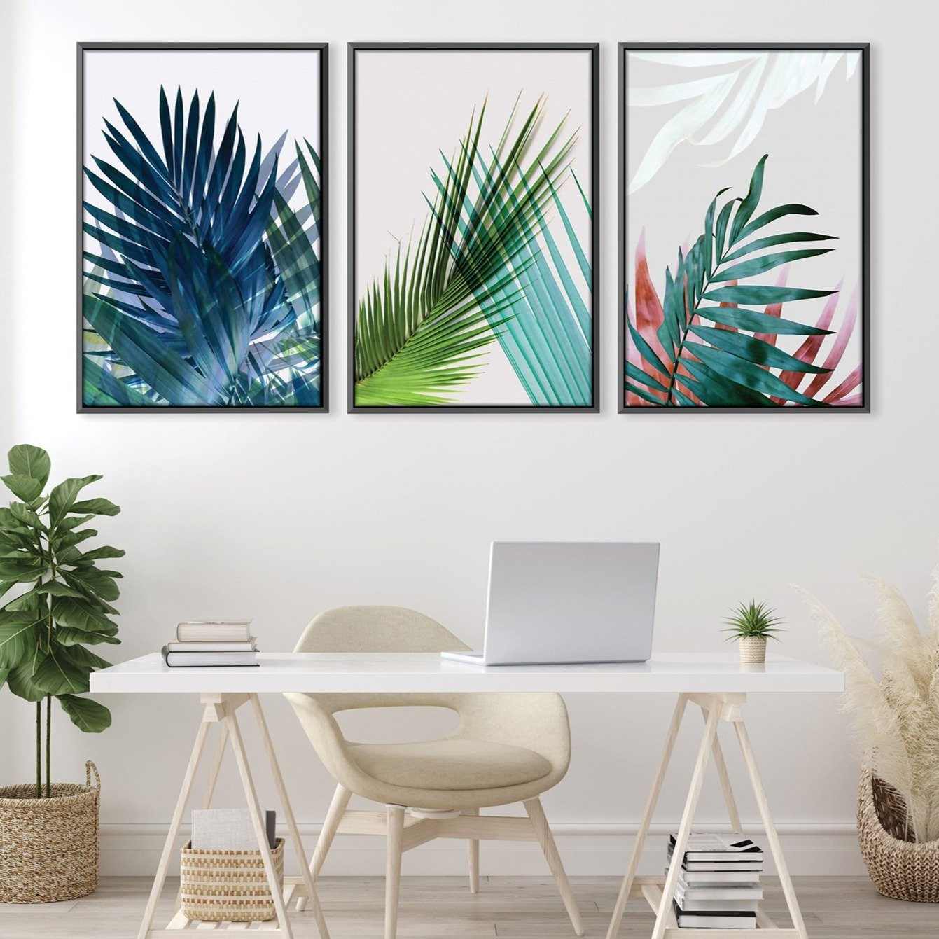 Exotic Leaves Canvas Art Clock Canvas