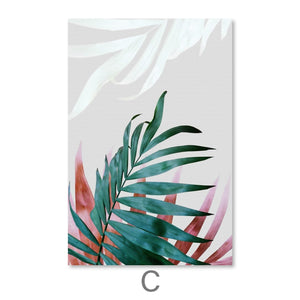 Exotic Leaves Canvas Art Clock Canvas
