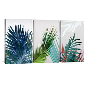 Exotic Leaves Canvas Art Clock Canvas