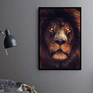 Exotic Lion Canvas Art Clock Canvas