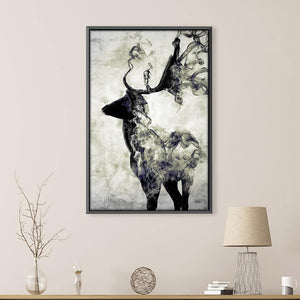 Faded Buck Canvas Art 30 x 45cm / Unframed Canvas Print Clock Canvas