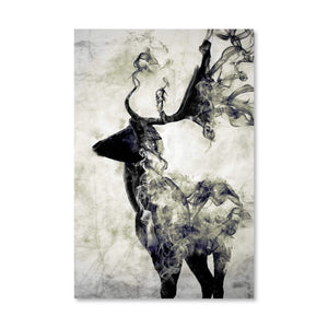Faded Buck Canvas Art Clock Canvas