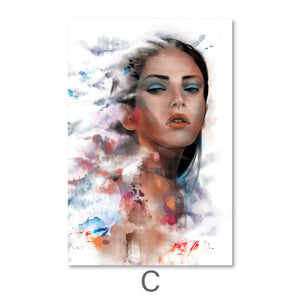 Faded Woman Canvas Art C / 40 x 50cm / No Board - Canvas Print Only Clock Canvas