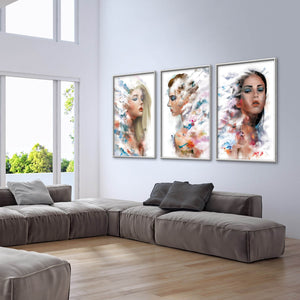 Faded Woman Canvas Art Clock Canvas