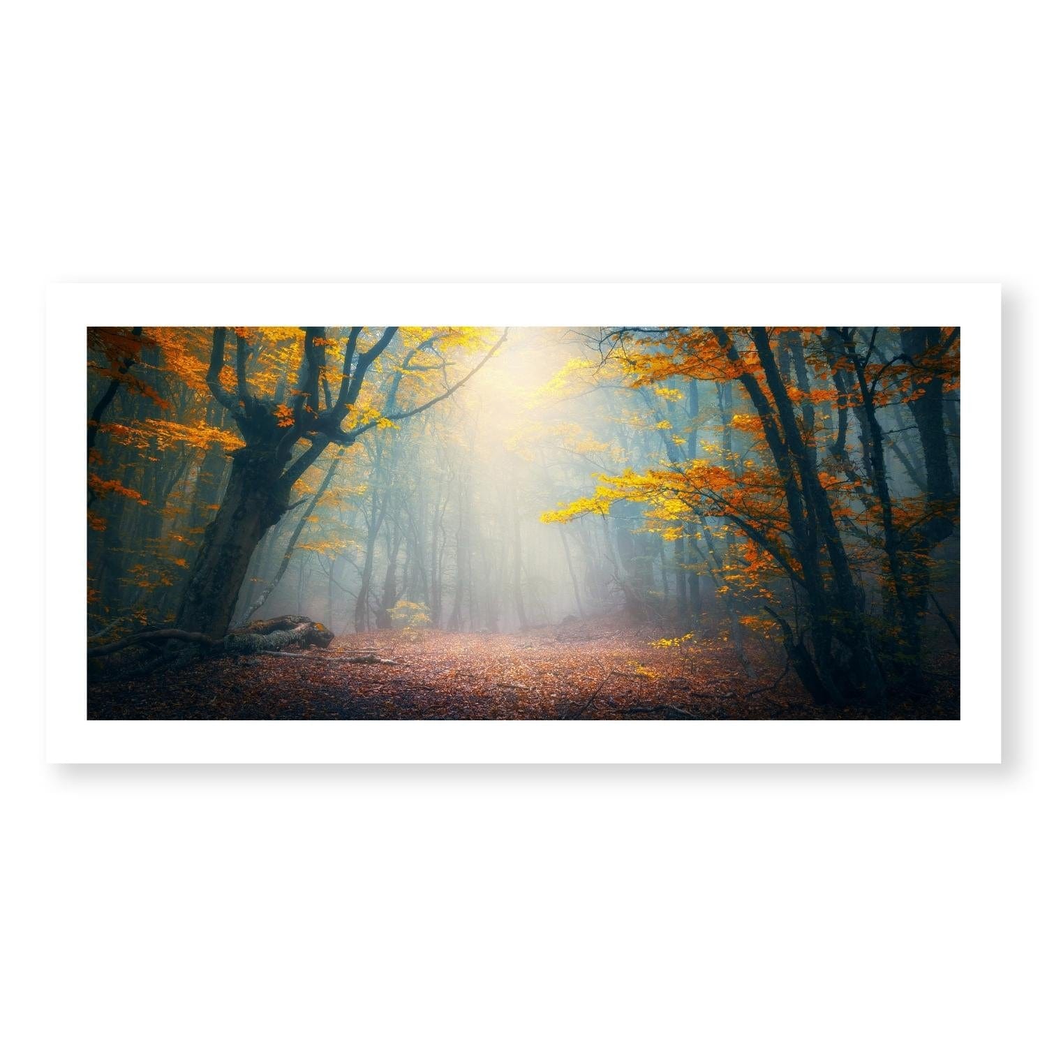 Fairytale Forest Print Art Clock Canvas