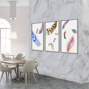 Falling Feather Canvas Art Clock Canvas