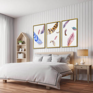 Falling Feather Canvas Art Clock Canvas