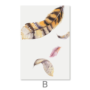 Falling Feather Canvas Art Clock Canvas