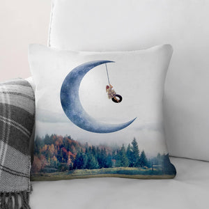 Fantasy Crescent Cushion Cushion Cushion Square Clock Canvas