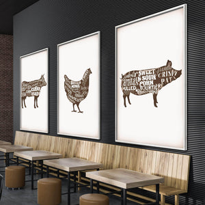 Farm Animals Canvas Art Clock Canvas