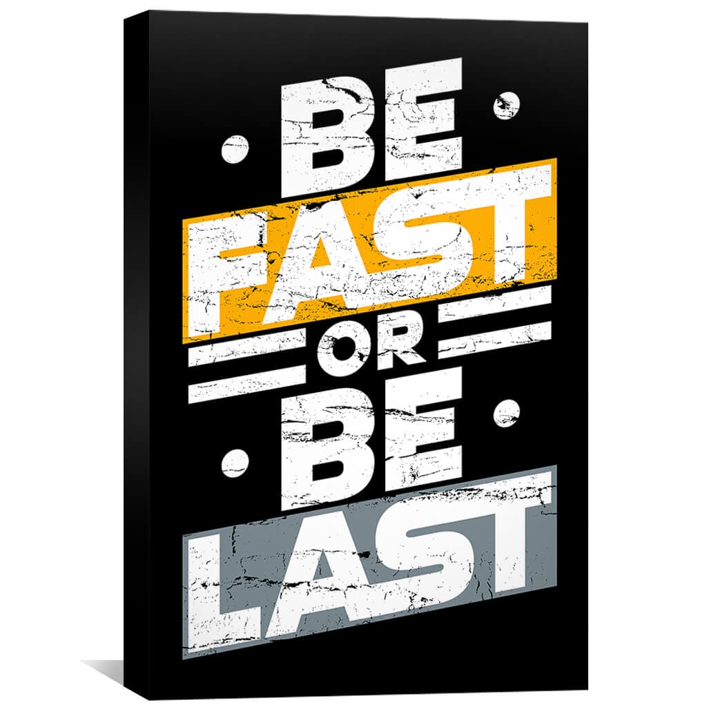 Fast or Last Canvas Art 30 x 45cm / Unframed Canvas Print Clock Canvas