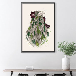 Feathered Raven Light Canvas Art 30 x 45cm / Unframed Canvas Print Clock Canvas