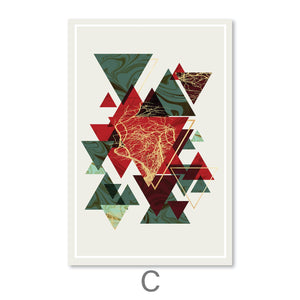 Festive Motif Canvas Art C / 40 x 50cm / Unframed Canvas Print Clock Canvas