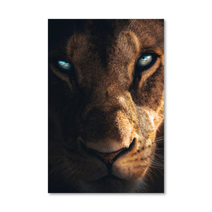 Fierce Lioness Canvas Art Clock Canvas