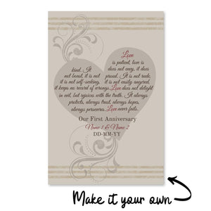 First Anniversary Canvas Art Clock Canvas