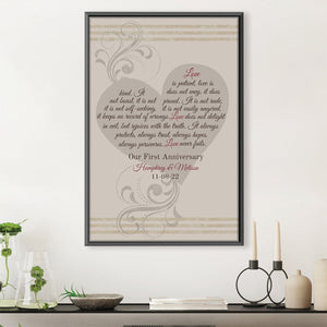 First Anniversary Canvas Art Clock Canvas