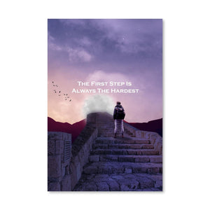 First Step Canvas Art Clock Canvas