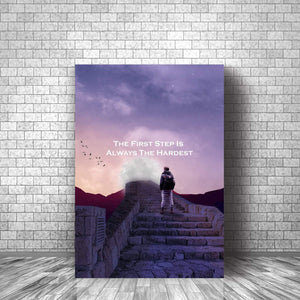 First Step Clock Canvas