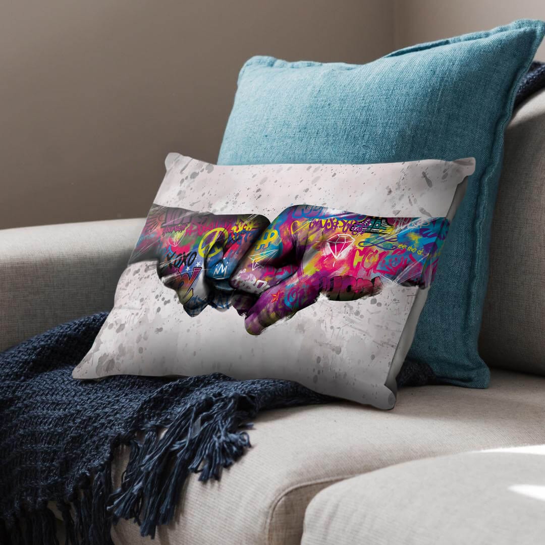 Fist Bump Cushion Cushion Cushion Landscape Clock Canvas