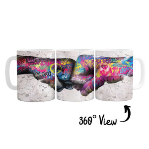 Fist Bump Mug Mug White Clock Canvas