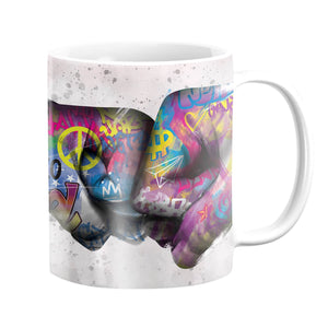 Fist Bump Mug Mug White Clock Canvas