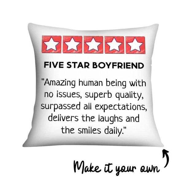 Five Star Love Cushion Customizer Square Cushion / Polyester Linen / 45 x 45cm Clock Canvas
