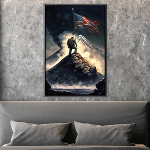 Flag in the Wind Canvas Art Clock Canvas