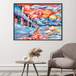 Flight of the Egrets Canvas Art Clock Canvas