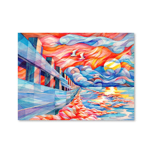 Flight of the Egrets Canvas Art Clock Canvas