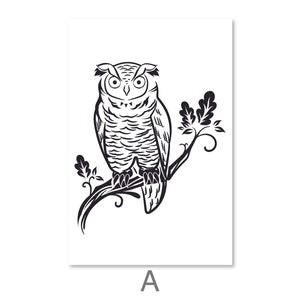 Flight of the Owls Canvas Art A / 30 x 45cm / Unframed Canvas Print Clock Canvas