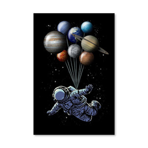 Floating In Space Canvas Art Clock Canvas