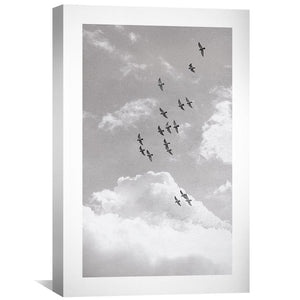 Flock Skies Canvas Art Clock Canvas