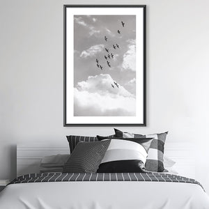 Flock Skies Canvas Art Clock Canvas
