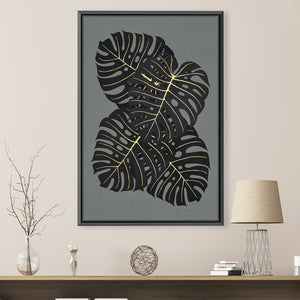 Floral and Gold 1 Canvas Art 30 x 45cm / Unframed Canvas Print Clock Canvas