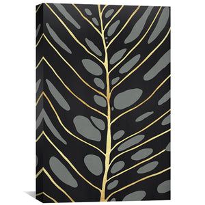 Floral and Gold 2 Canvas Art Clock Canvas