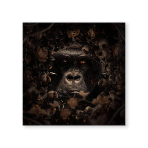 Floral Gorilla Canvas Art Clock Canvas
