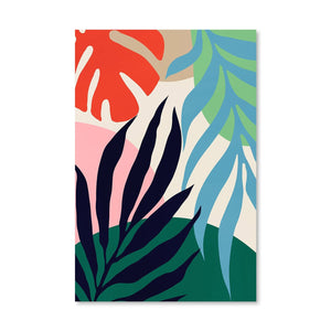 Floral Set V Canvas Art Clock Canvas