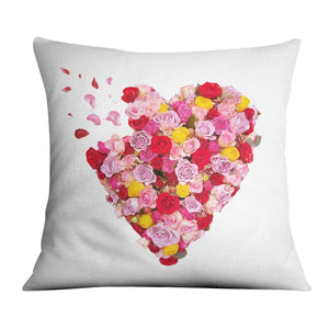 Flower Hearts Cushion Cushion 45 x 45cm Clock Canvas